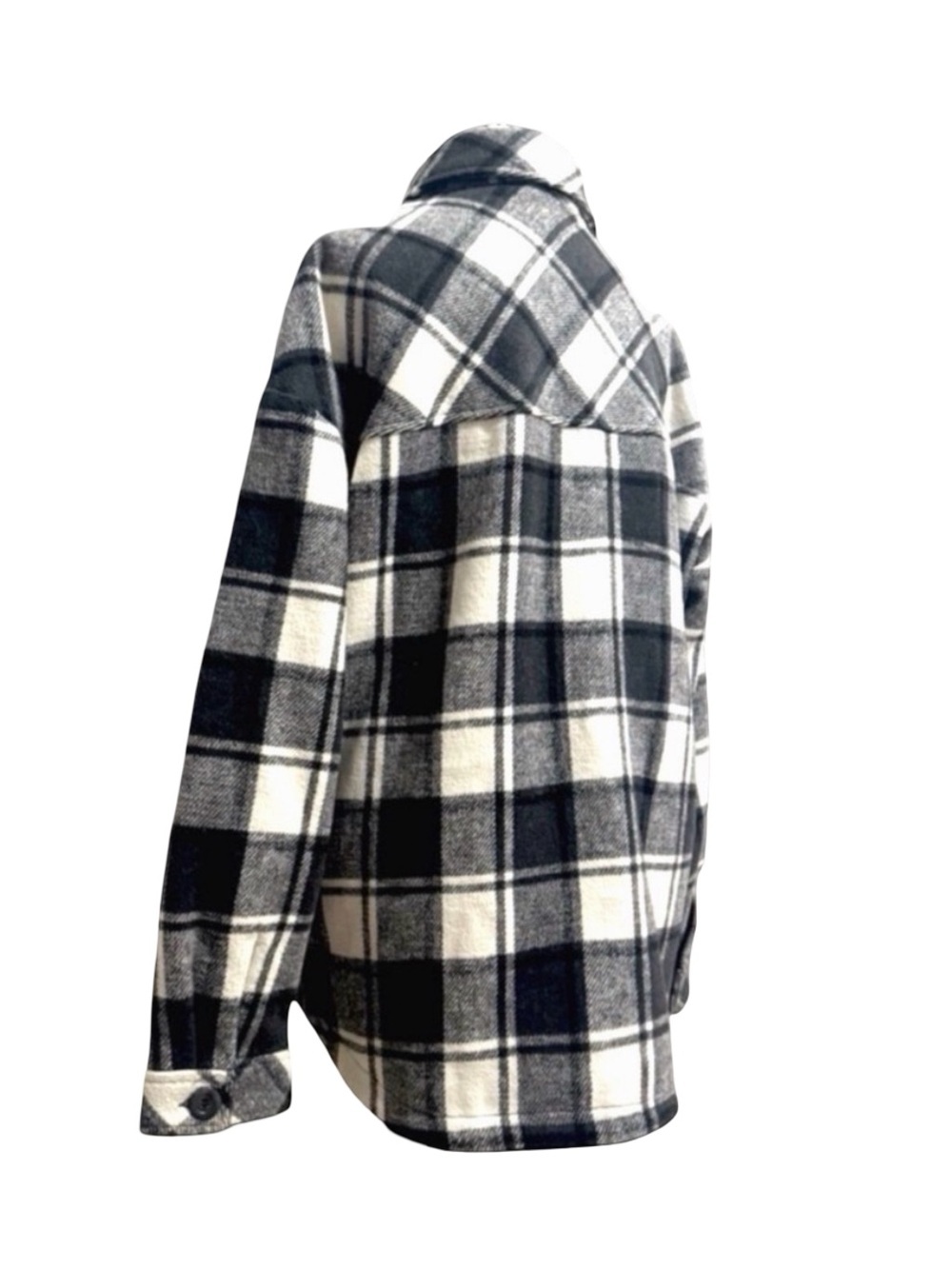 Garage Women’s Plaid Button-Up Coat. Size Large - Picture 3 of 11